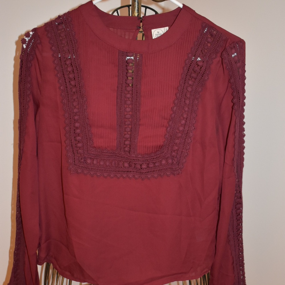 Burgundy Dress Top